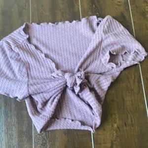Purple crop top